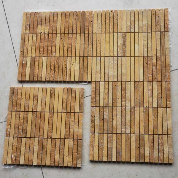 Yellow Travertine Mosaic tiles.jpg Yellow Travertine Mosaic tiles.jpg
