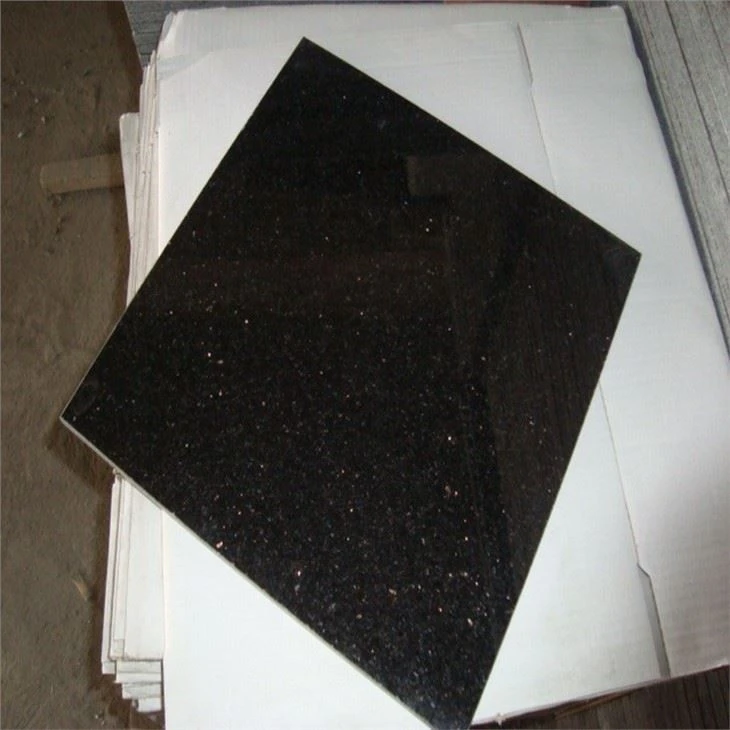 black galaxy granite tile