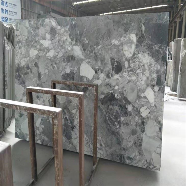 Polished White súkkulaði marmara hella