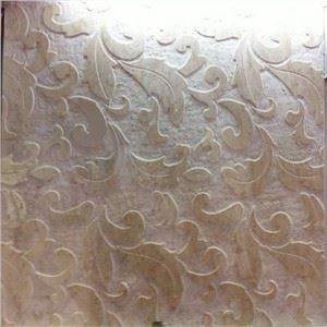 Beige Marble Stone Waterject CNC
